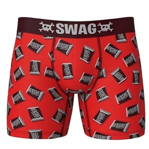 Hershey's Swag Red Graphic Chocolate Bars Boxer Shorts Size XL NWOT  AP-1605